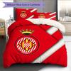 Girona FC Football Club  Pattern Bedding Quilt Set  Home Decoration  Gift (1 * duvet cover + 2 * pillowcase  without core)