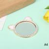 Dolls Makeup Furniture Toy Accessories Dollhouse Miniature Vintage Glod Vanity Mini Doll House Mirror, Dressing Mirror, Comb