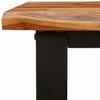 3 Piece Dining Set with Live Edge Solid Acacia Wood