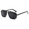 New Fashion TAC Polarized Sunglasses Retro Thick Edge Box Double Beam Punk Men's Metal Anti UV Glasses UV400 Shades Eyewear