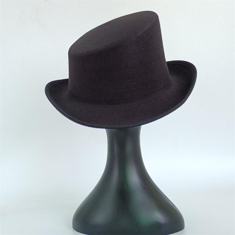 Taille Extra Large Chapeau Derby Haut Gentleman Chapeau Fedora Chapeau Haut de Forme Biseauté Coloré Chapeau Président en Feutre pour Hommes et Femmes