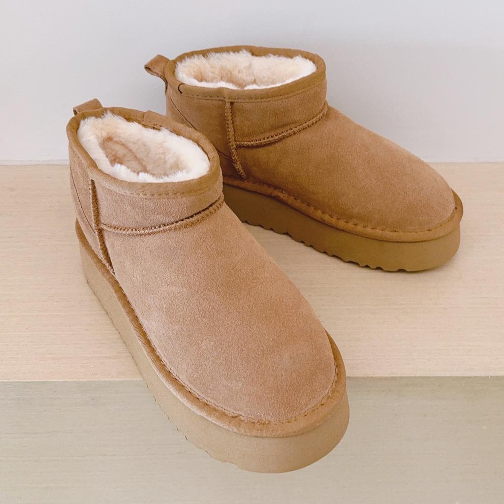 Classic Ultra Mini Women Platform Boots Leather Suede Comfort Winter Warm Fur Slippers Shoes 2026 New Design Man Short Snow Boot