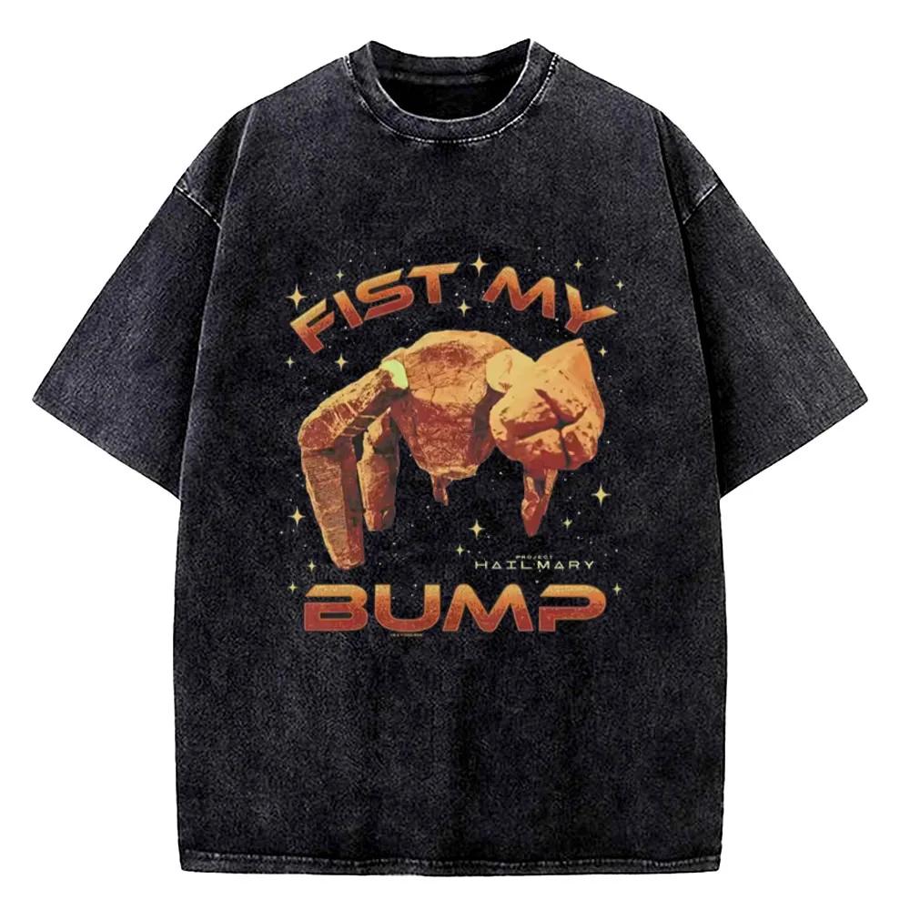 

Vintage Washed Project Hail Mary Alien Poster T Shirt Summer Streetwear T-Shirts Cotton Harajuku Tee Shirt Short Sleeve S