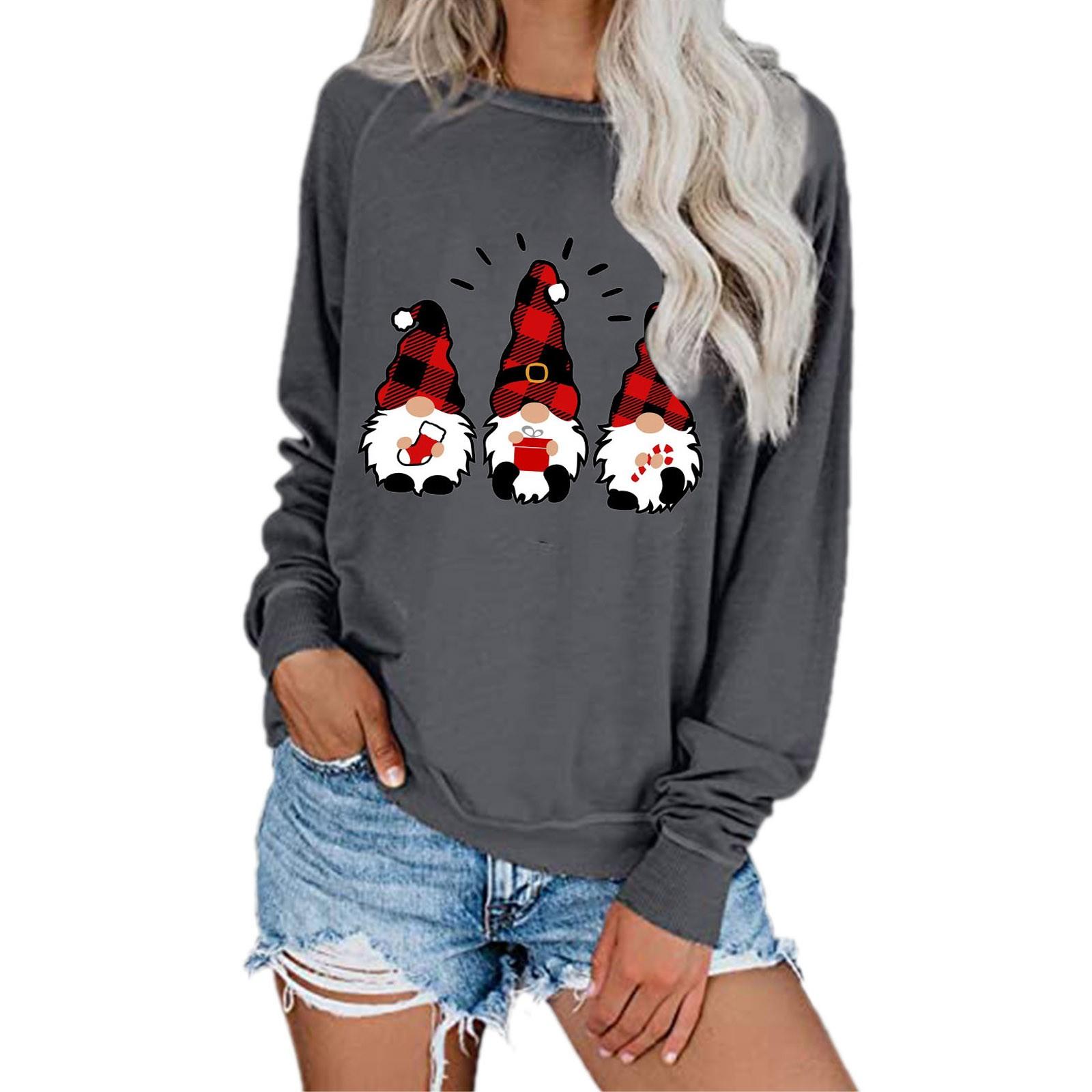 

Женская повседневная свободная толстовка с капюшоном с длинными рукавами и круглым вырезом с принтом Хэллоуина XL белый