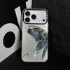 Butterfly Blue Ink Phone Case for iPhone 12-17, Compatible with iPhone 14/15/16 Pro Max