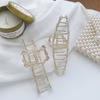 Hair Designer Alloy Claw Clip For Women With Fashionable Geometric Patterns Colors And
