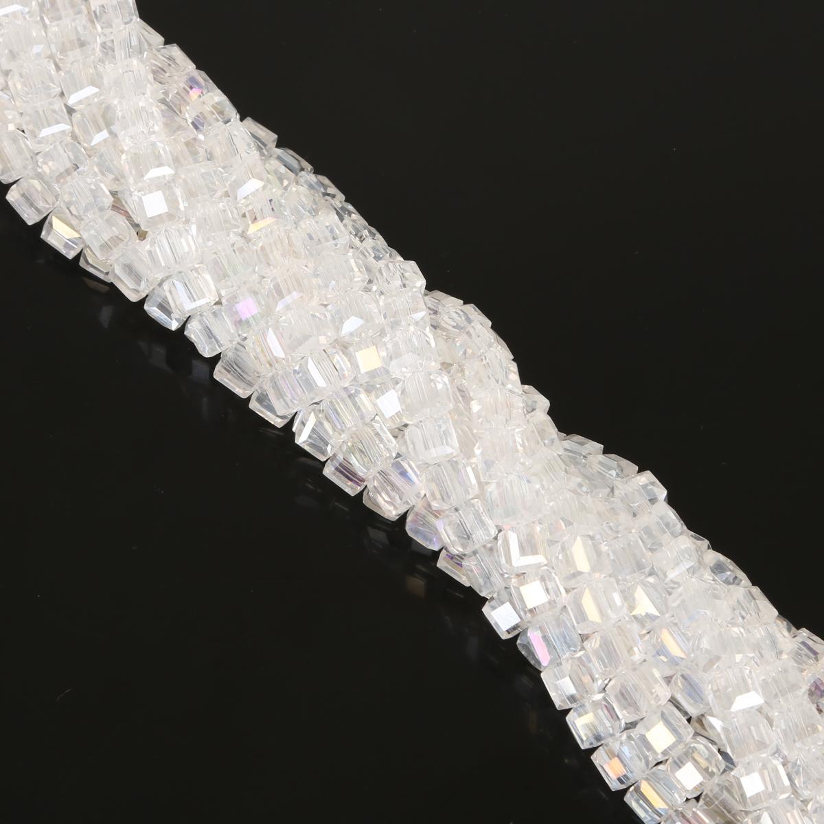 

Квадратной формы австрийские хрустальные бусины кубические стеклянные свободные разделительные бусины для изготовления ювелирных изделий DIY аксессуар 8mm 20pcs 03