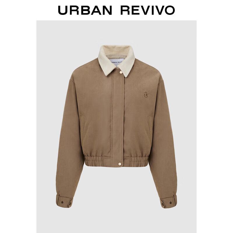 

Женская стеганая куртка UR в стиле ретро с цветными блоками и вышивкой на лацкане XS