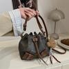 Drawstring Fashion Shoulder Messenger Bag Autumn New Versatile Today Popular Bucket Bag High Sense Women