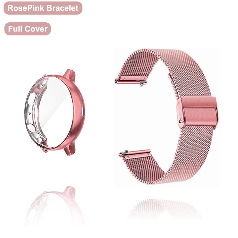 Armband für Samsung Galaxy Watch 4 5 6 Active 2 40 mm 44 mm Band mit Schutz-TPU-Hülle Bildschirm Uhr 3 41 mm Armband-Zubehör