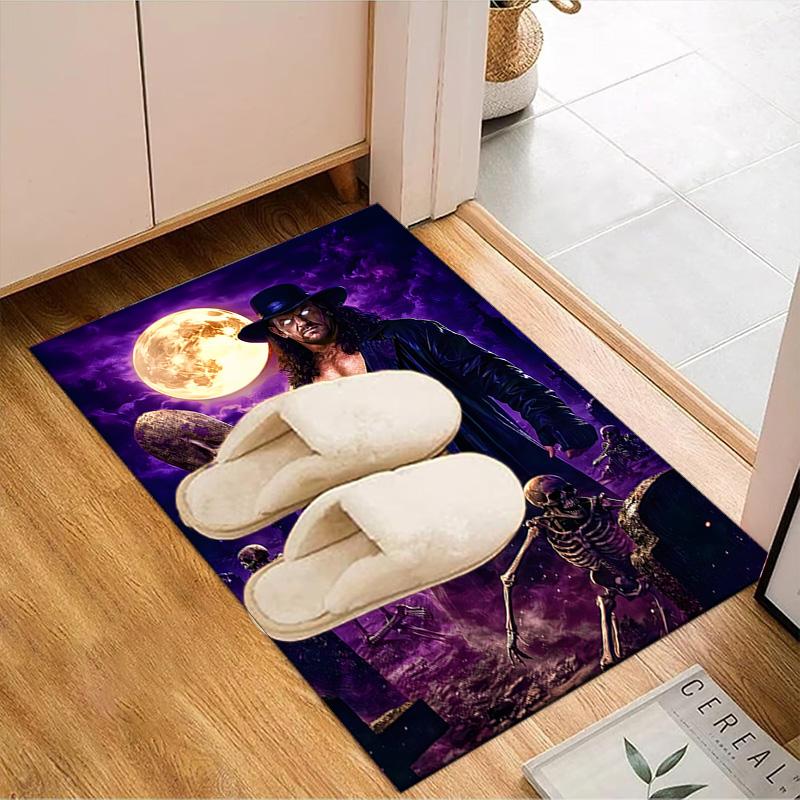 Moonlit Graveyard Undertaker Rug for Living Room, Game Rooms, Office, Bedroom, Office Floor Mat Playful Design, Fan Gifts Christmas Decor
