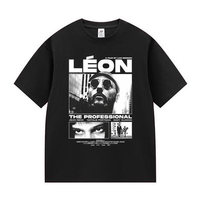 90er Leon Der Profi Grafik T-Shirts Unisex Cosplay Mode Trend Kurzarm T-Shirt Oberteil Vintage Oversized Baumwoll T-Shirt