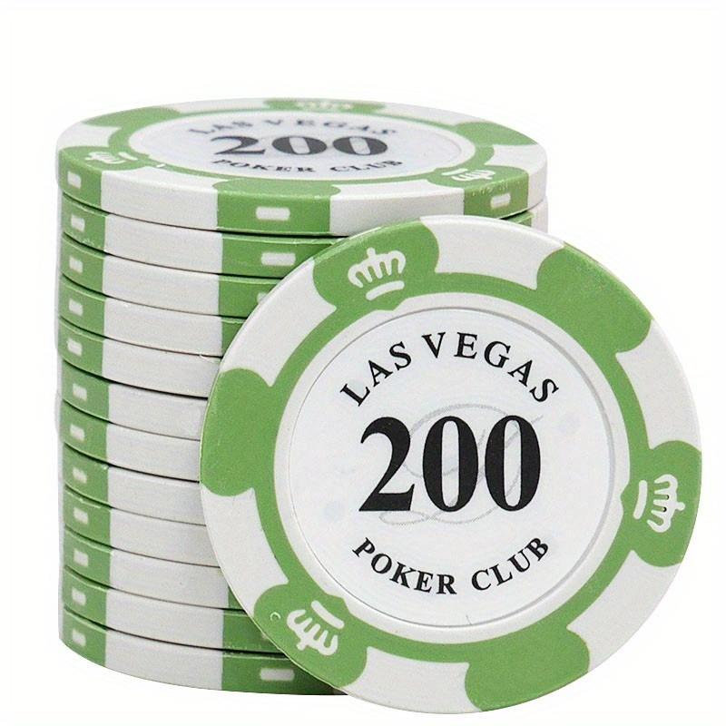 10pcs/lot Clay Las Vegas Poker Chips 14g Set Casino Coins 40mm Coin Poker Chips Entertainment Dollar Coins Card Game LasVegas