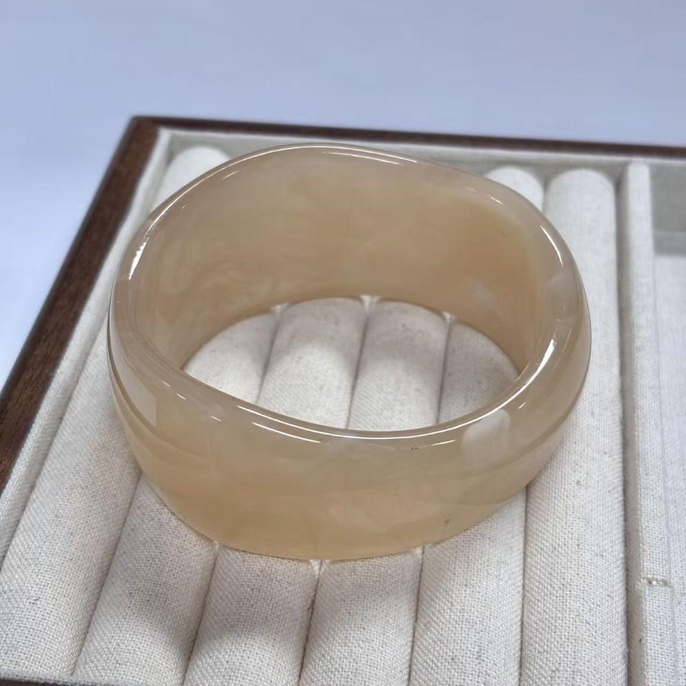 Smudged Wide Chunky Bangle Marbling Cuff Bracelet Vintage Irregular Resin Bracelet Gifts