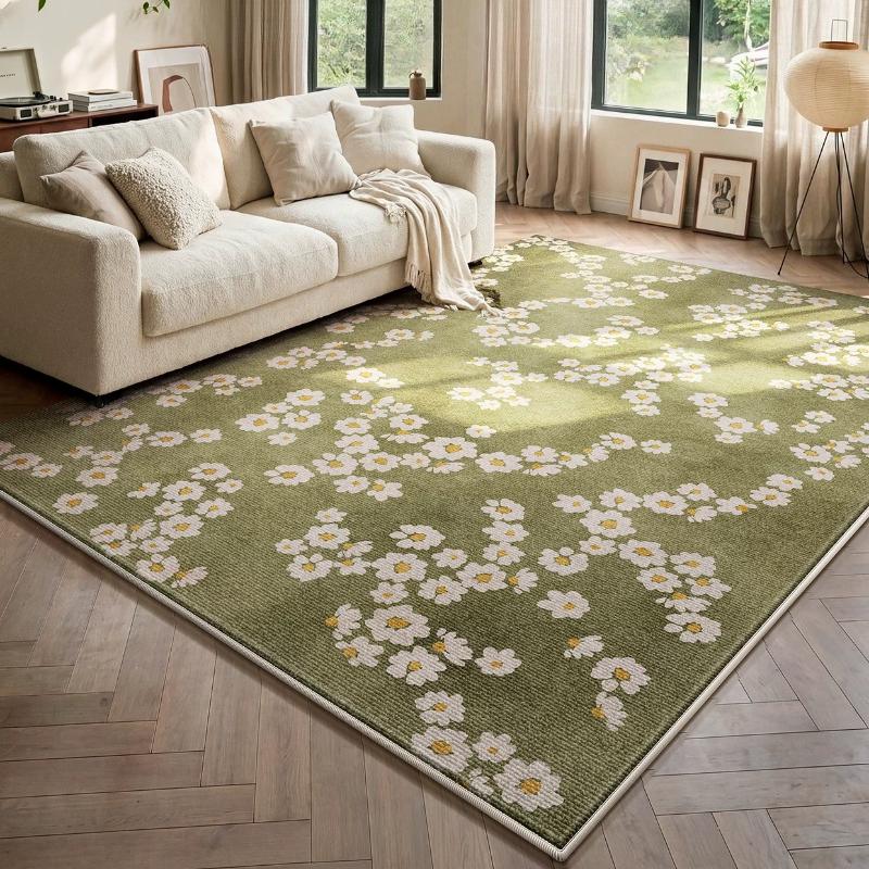 French Style Rugs for Bedroom Large Area Living Room Decoration Soft Carpet Washable Bedside Floor Mat Anti-slip Cloakroom Rug