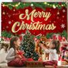 Large Merry Christmas Banner - 72x44 Inch Christmas Backdrop for Parties, Gatherings, Photo Shoots & Holiday Decor