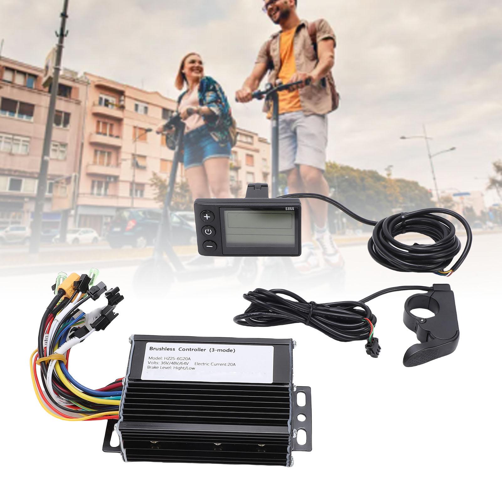 Igeteck Electric Bike Controller Kit 350W To 500W Auto Detection Brushless Controller With S866 Display 20A Thumb Throttle For Modification