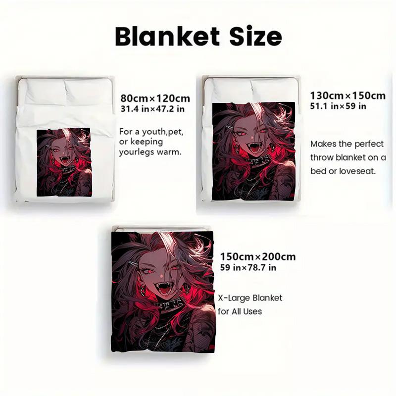 Hazbin Hotel 2D Flat Pattern Flannel Blanket High Quality All Seasons Warmth and Comfort Perfect for Christmas Gifts.MMT0918540