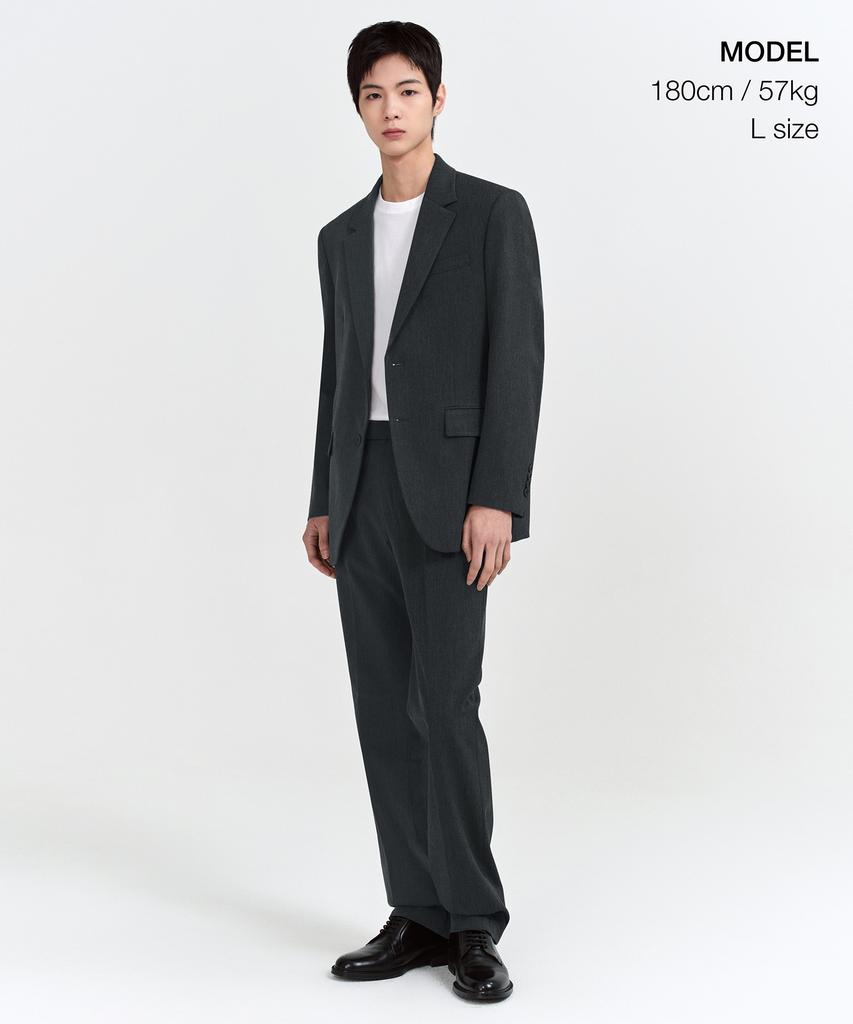 Musinsa Standard Relaxed Basic Blazer [Charcoal Gray]