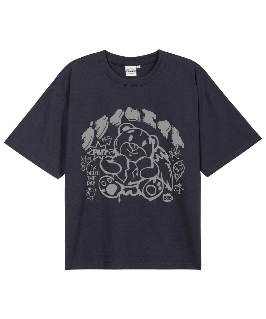 PRIMATE [Cool Cotton] Tilting Oversized Short Sleeve T-Shirt 8 Colors (Type A)