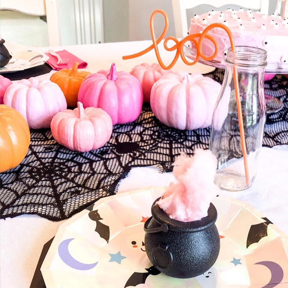 6/12pcs Halloween Candy Bucket Mini Black Candy Kettles Cauldron Pot Trick Or Treat Holder Halloween Party Decoration Prop