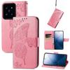 For Xiaomi 14T Pro Case PU Leather Wallet Phone Cover Butterfly Pattern
