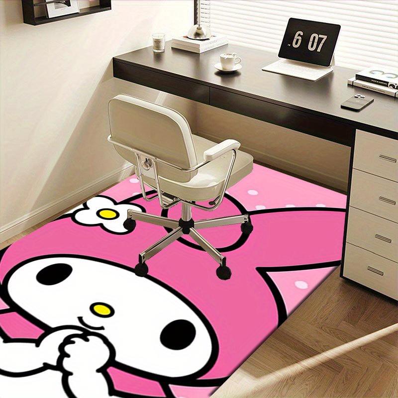 1pc Sanrio Melody Mermaid Printed Office Carpet Rectangle Rug Under The Table,Perfect Room Decor for Living Room, Bedroom, Kitchen, Non-slip Floor Mat