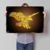 Golden Eagle Printed Poster Customized Wall Art Retro Vintage Metal Tin Signs for Modern Home Decoration Luxury Custom Plate