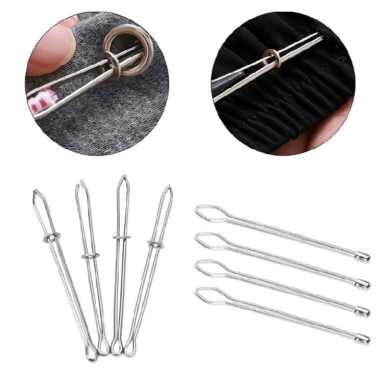 Multipurpose Metal Elastics Band Threading Tool 4Pcs Sewing Craft Accessories
