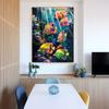 Fish In The Sea Marine Organism Poster Colorful Tropical Fish Oil Canvas Painting Animal Wall Art Picture Living Room Home Decor