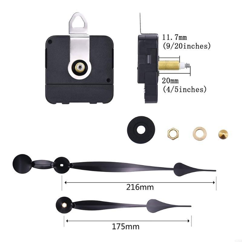62KD Diy Set Shafts Length High Torqued Movement Metal Hook Metal Clock Hand