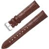 Calm Genuine Leather Watch Quick for Watches and 12mm To 24mm Dark Crocodile-Embossed Strap, Release, Smartwatches, (14mm, Brown)