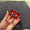 Translucent Burgundy Resin Bangle: Women's Retro Imitation Amber Jewelry