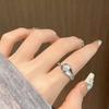 Retro Ring Women'S Niche Design Sense Silver Open Index Finger Fashion Personality Temperament Advanced Sense Cold Wind Ring
