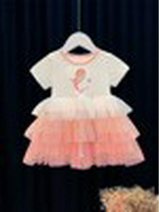 

Летнее платье принцессы из сетки в корейском стиле пэчворк радужной расцветки для девочек 2025 110 cm