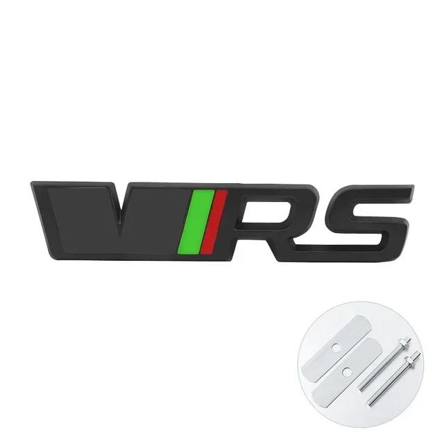 AAABV1 3D Metal Logo VRS Badge Car Trunk Front Grill Emblem For Skoda Fabia 1 MK1 Octavia 2 3 4 A7 A5 Superb RS VRS Sticker Accessories