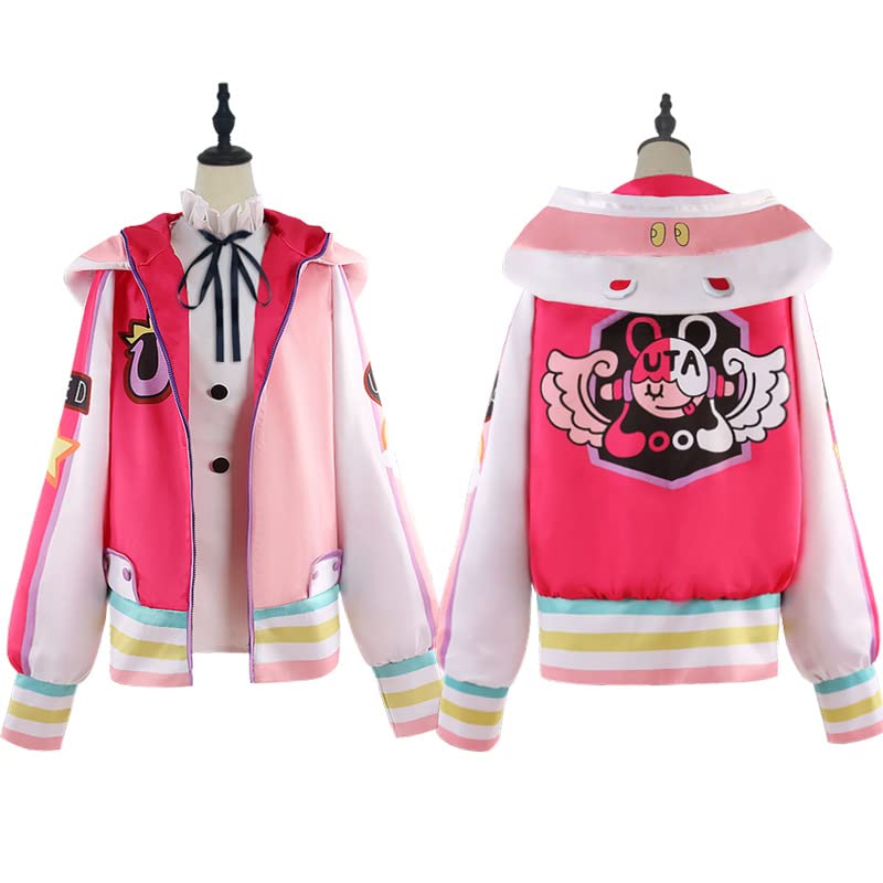 Uta Cosplay One Piece Film Red Cosplay Costume Uta The Movie World Diva Uta Cosplay Costume Uta Wig [AG-TOP] [Wig Included] (L, Included)