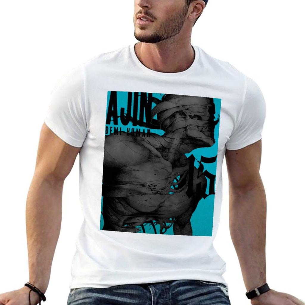 Ajin Black Ghost T-Shirt Man T Shirt Graphic Man T Shirts Cotton T Shirts Cotton 100% T-shirt