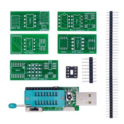Ch341A Programmer V1.7 1.8V Level Shift W25Q64Fw W25Q128Fw Gd25Lq64 Programmer Module W/Adapter Board