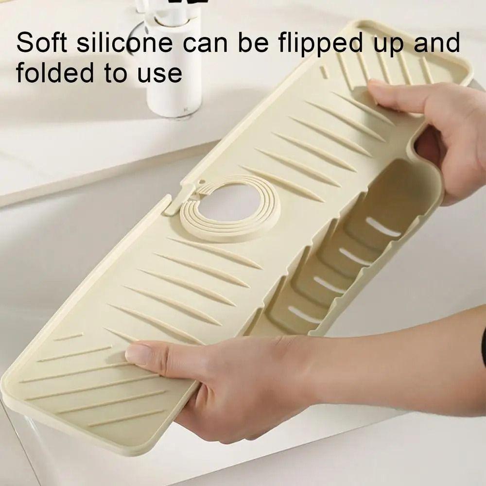 Non Slip Faucet Splash Pad Slope Design Water Drip Catcher  Restaurant Use