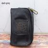 Japanese Retro Vegetable-Tanned Leather Key Holder and Storage Bag
