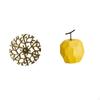 Rustic Metal Wall Art And Porcelain Fruit Sculpture Geometric Collectible Statue for Office Living