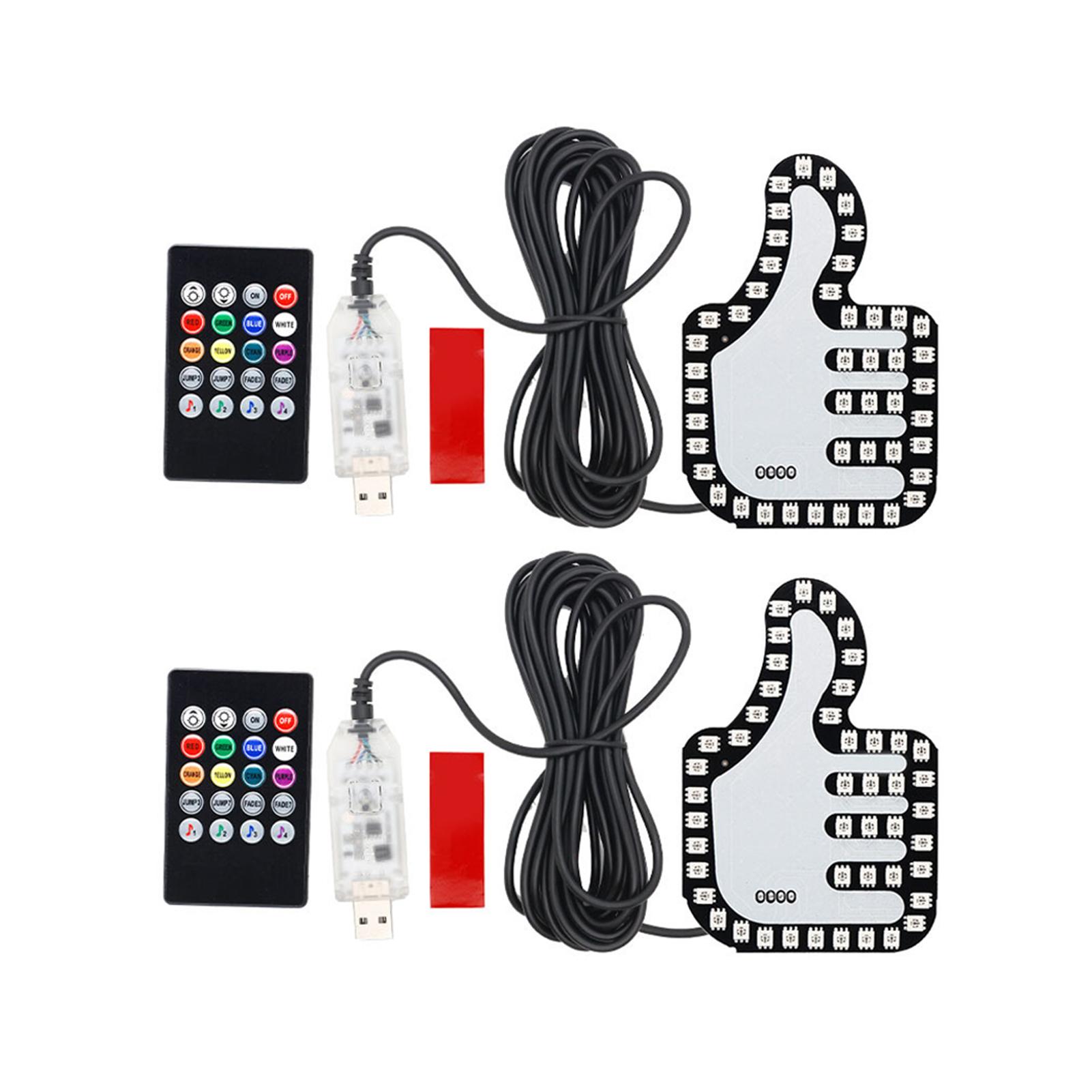 

2Pcs Car Finger Light With Remote Car Gadget Light With Remote Car Finger Light Decorative