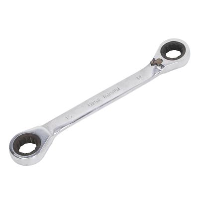 Llave de Anillo de Doble Boca Universal Acero Cromo Vanadio Engranaje de 72 Dientes Resistencia al Deslizamiento Llave de Carraca