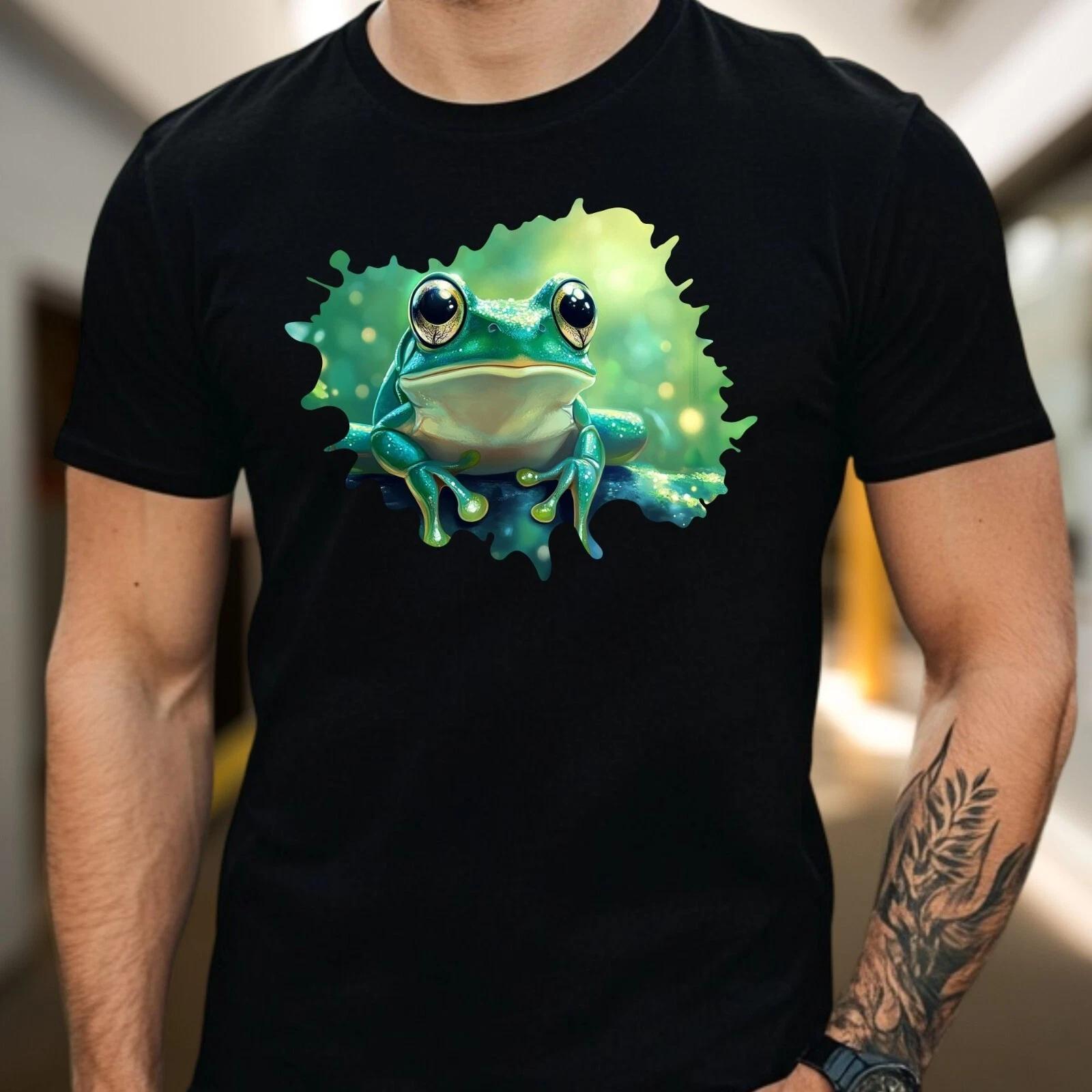 T-Shirt Herren Frosch Motiv Baumwolle Größe S bis 5XL S