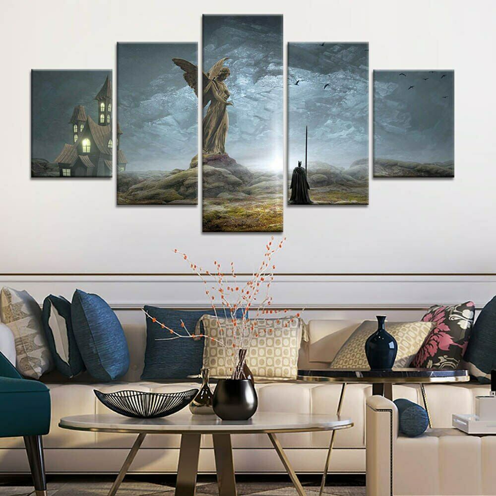5Pcs Virgin Mary Angel Statue Decor Canvas Picture Wall Art 5 Pieces Pictures Paintings No Framed Poster HD Print Modern