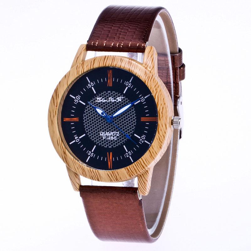 

Watch Wooden Nature Minimalist Clock Bamboo Fashion Men Women Creative Gift кофейный