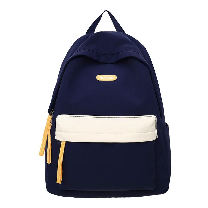 Middle School Student Contrast Color Schoolbag Women's Computer Backpack Lightweight Backpack