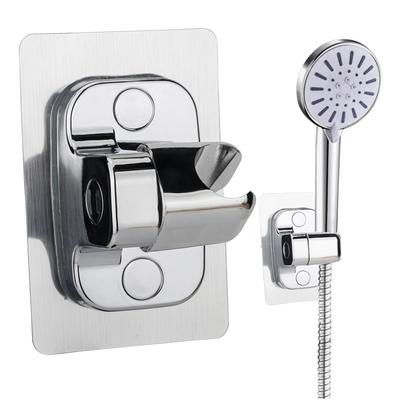 1pc Shower Head Holder Adjustable Wall Mounted Shower Holder Self-Adhesive Showerhead Handheld Bracket Bathroom Accessories