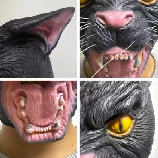 Katzen-Tiermaske COS Lustige und skurrile Performance-Requisiten können beschriftet werden